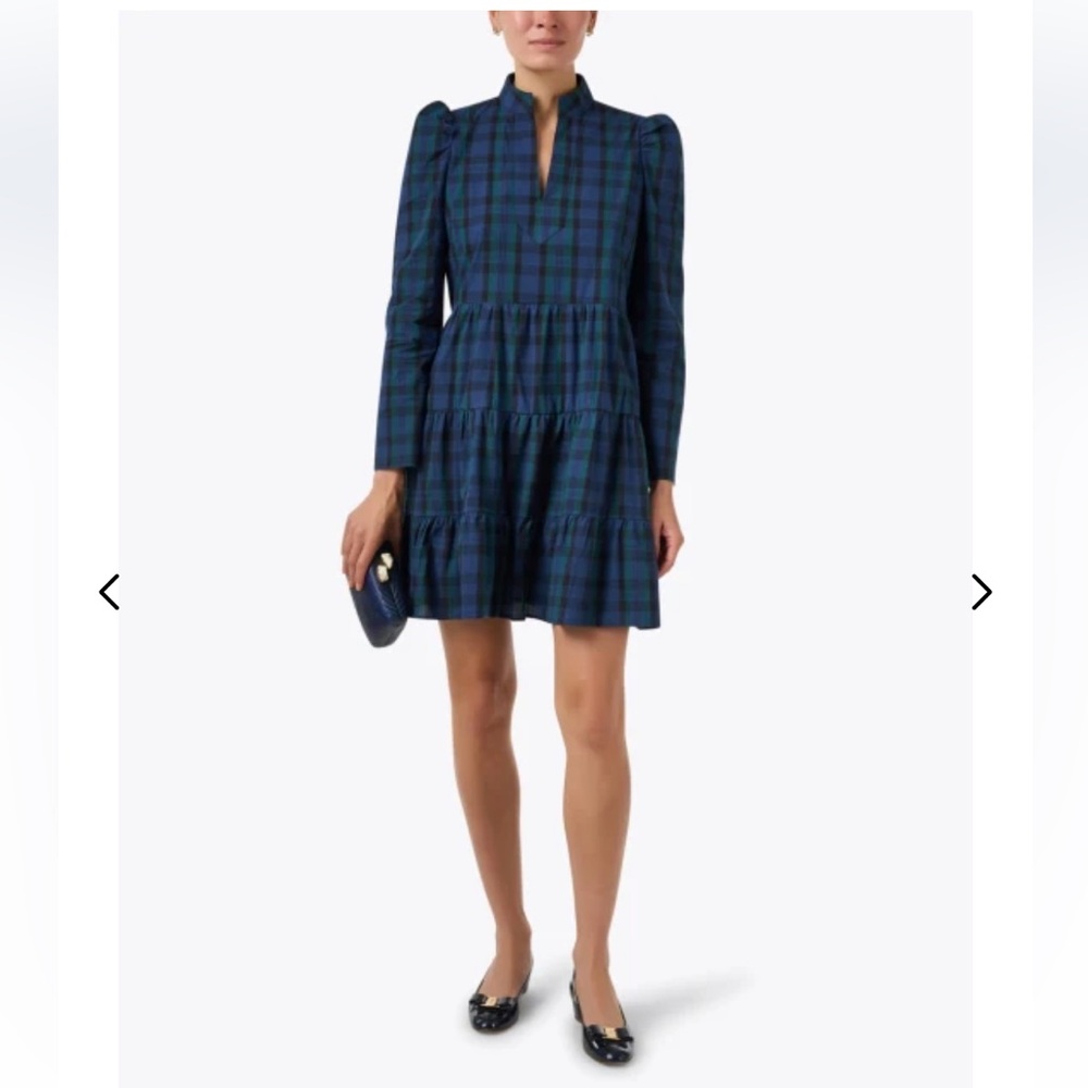 Plaid Blue and Green Dress